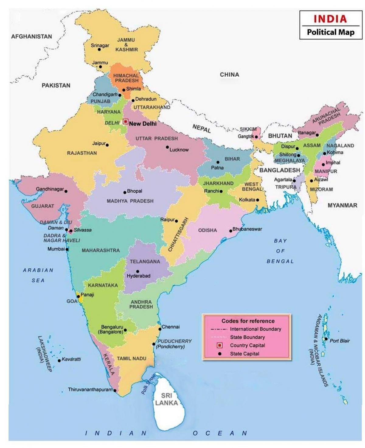 印度国家地图