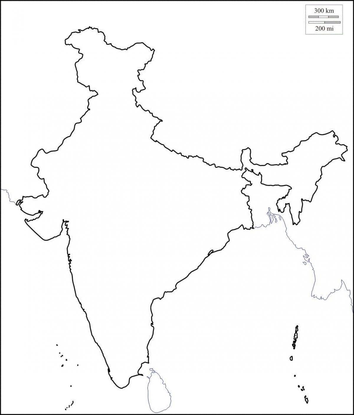 空的印度地图